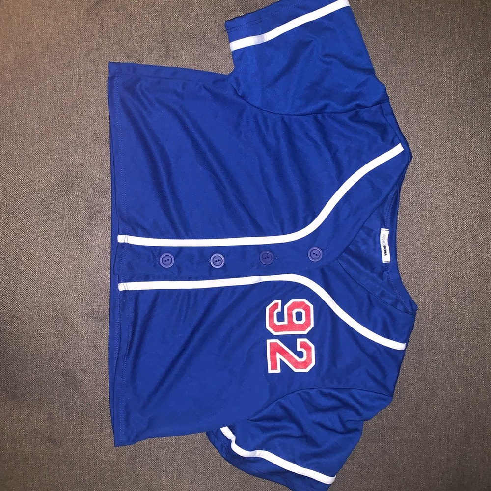 Cropped baseball shirt